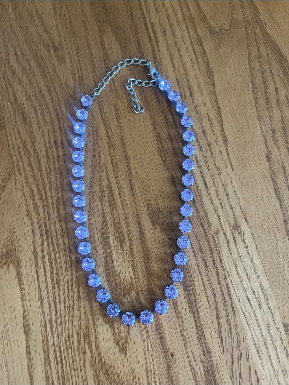Sabika Inspired Lavender Crystal Tennis Necklace